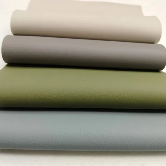 PVC Stain Resistance Abrasion Resistant Organic Silicone Synthetic Leather 