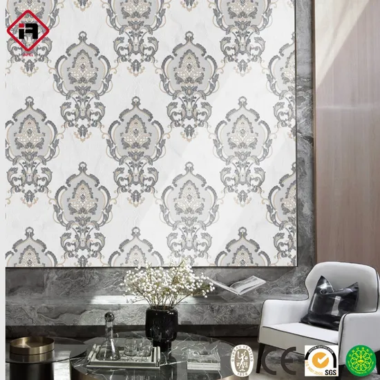 New Luxury 1.06m Width Gilding Premium Designer Damask Wall Paper Retro Home Decoration Background Wallpaper 